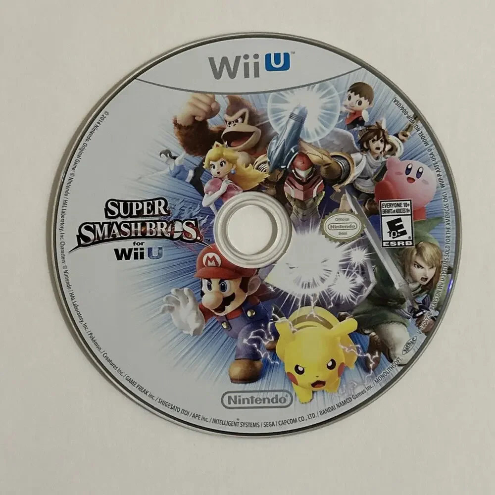 Super Smash Bros Wii U 2014 DISC ONLY Tested and Working